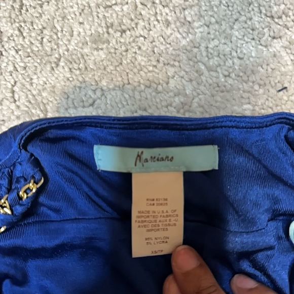 Marciano Women's Blue Backless Long Dress with Spaghetti Straps, Size XS - Picture 3 of 6